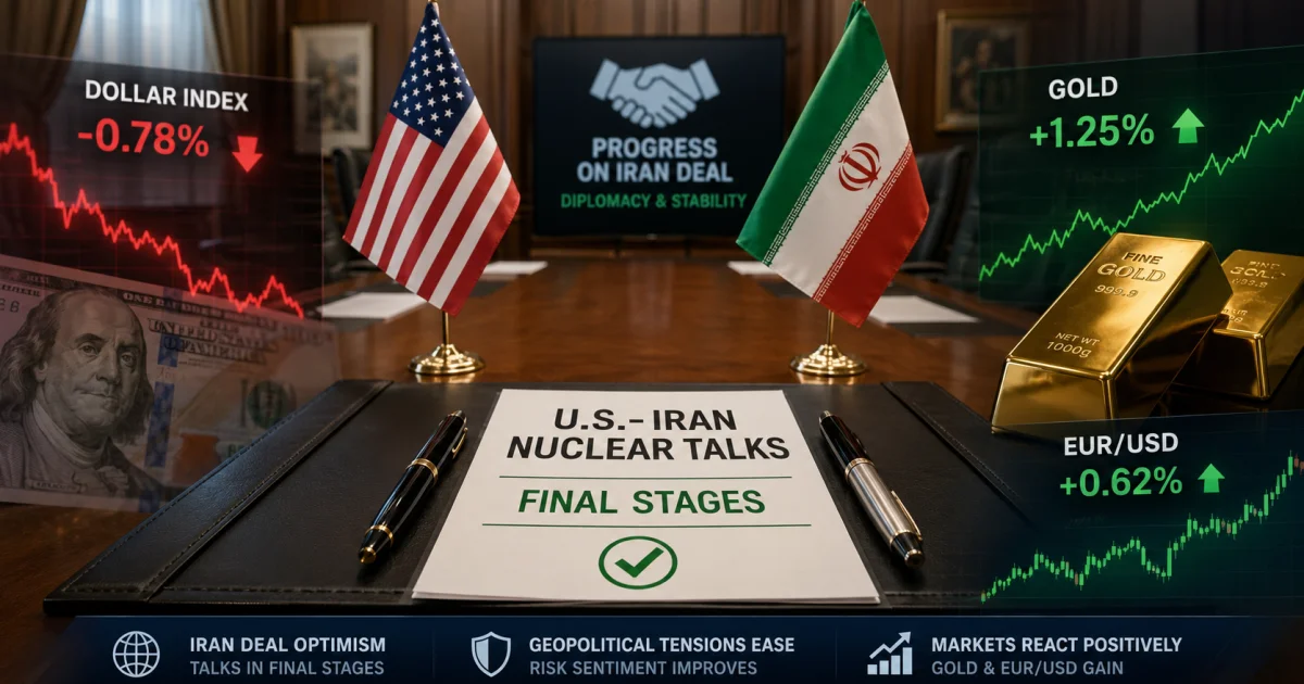 Dollar Eases as Iran Deal Optimism Supports Gold and EUR/USD