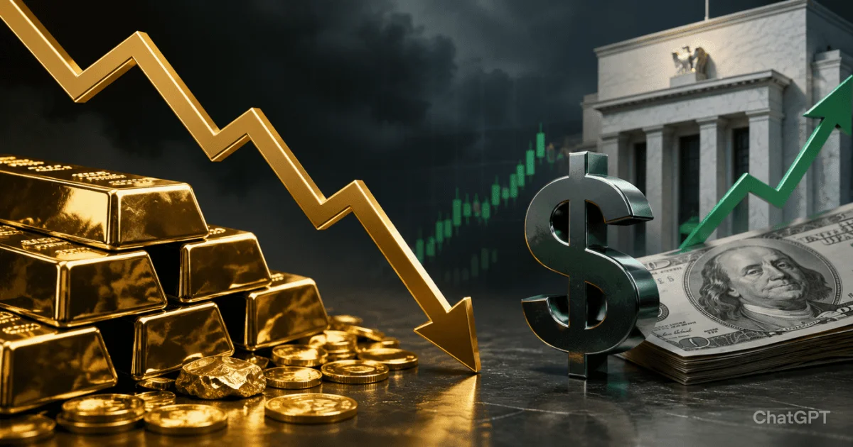 Gold dips as Strong Dollar and Fed Outlook Pressure Bullion